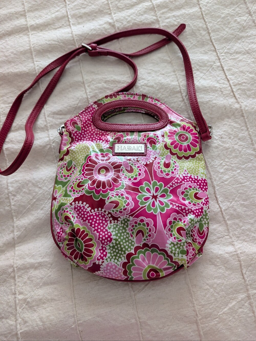 Haraki Pink Floral Crossbody Bag with Adjustable Strap